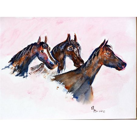 Betsy Drake Three Horses Doormat 30 x 50 DM419G